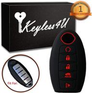 🔑 enhance and safeguard your nissan key fob with keyless4u silicone remote cover case - ultimate protection for altima, maxima, armada, murano, rogue, sedan, and pathfinder (black) logo