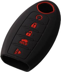 img 2 attached to 🔑 Enhance and Safeguard Your Nissan Key Fob with Keyless4U Silicone Remote Cover Case - Ultimate Protection for Altima, Maxima, Armada, Murano, Rogue, Sedan, and Pathfinder (Black)