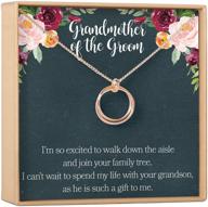 grandmother groom gift necklace rose gold plated brass logo