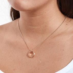 img 2 attached to Grandmother Groom Gift Necklace Rose Gold Plated Brass
