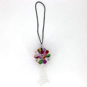 img 3 attached to 🌸 Colorful SZWGMY Crystal Flower Car Pendant Hanging Ornament - Interior Accessories for Auto Rear View Mirror and Home Decoration