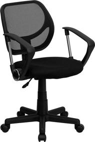 img 3 attached to Flash Furniture Mid Back Black Swivel Furniture for Home Office Furniture