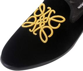 img 2 attached to 👞 Exquisite Embroidered Fashion Wedding Loafers for Men