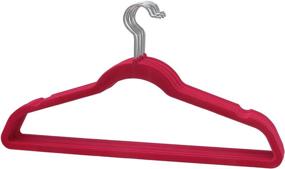 img 1 attached to 👔 BriaUSA Slim Velvet Suit Hangers - Multipurpose with Notched Shoulders & Swivel Chrome Hooks, Dark Pink (Box of 20)