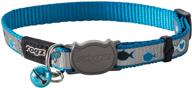 enhance visibility with rogz catz reflectocat collar in blue - a must-have for your feline friend! logo