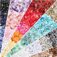 800 pcs natural chip stone beads, irregular gemstones bulk – 5-8 mm crystal stones for jewelry making, earrings & bracelets, diy crafts – multicolored loose rocks for necklace & art projects logo