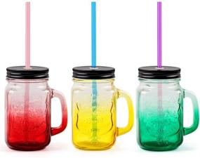 img 2 attached to 12-Pack of 11-Inch Reusable Plastic Straws for Tall Cups and Tumblers - Set of 6 Vibrant Rainbow Colors - BPA-Free, Unbreakable, and Clear Colored Drinking Straw with Bonus Cleaning Brush - Not Suitable for Dishwashers