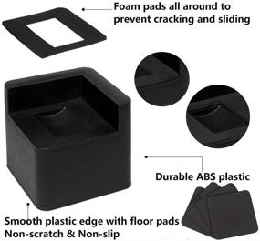 img 2 attached to 🛏️ MEETWARM 3 Inch Bed Risers Set of 4 - Heavy Duty Lifters for Dorm Beds, Chairs, Sofas, and Desks