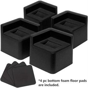 img 1 attached to 🛏️ MEETWARM 3 Inch Bed Risers Set of 4 - Heavy Duty Lifters for Dorm Beds, Chairs, Sofas, and Desks