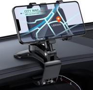 📱 360 degree rotation car phone holder mount for 4 to 7 inch smartphones - dashboard clip mount stand for cell phones logo