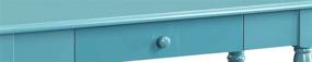 img 1 attached to 😍 French Country Hall Table with Drawer and Shelf: Convenient and Stylish in Blue