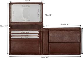 img 1 attached to 👛 DiLoro Leather Compartment Antique Wallets