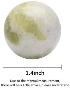 img 3 attached to Enhance Well-being with BRABUD 1.4'' Light Green Marble Baoding Chinese Health Exercise Stress Balls – A Natural Stone Craft Collection (BS003)