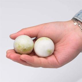 img 2 attached to Enhance Well-being with BRABUD 1.4'' Light Green Marble Baoding Chinese Health Exercise Stress Balls – A Natural Stone Craft Collection (BS003)