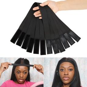 img 4 attached to 🎀 6PCS/Lot Adjustable Velcro Edge Slayer Wig Band - 65Cm x 1.2 Inch Width - Salon Edge Grip Band for Baby Hair, Closure Frontal Wigs, and Laying Edges