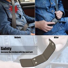 img 1 attached to 🚗 FAOTUR Seatbelt Adjuster: Comfortable Shoulder Strap Protector for Adults/Kids - 2 Pack (Black)