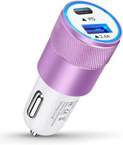 img 4 attached to 🔌 Ultra-Fast Charging USB C Car Charger for iPhone 13 12 Pro Max 11 XS and More - Dual Port PD C Type Adapter, 30W Auto Cig Lighter Slot