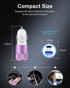 img 1 attached to 🔌 Ultra-Fast Charging USB C Car Charger for iPhone 13 12 Pro Max 11 XS and More - Dual Port PD C Type Adapter, 30W Auto Cig Lighter Slot