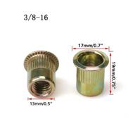 🔩 urbest 50pcs steel rivet nut rivnut insert nutsert 3/8-16: superior fasteners for enhanced fastening strength logo