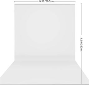 img 2 attached to 📷 Yesker 9.5x11.5 ft White Muslin Backdrop Background for Photo Studio - Premium Collapsible High Density Screen for Video Photography, Photo Shooting, and Television