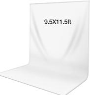 📷 yesker 9.5x11.5 ft white muslin backdrop background for photo studio - premium collapsible high density screen for video photography, photo shooting, and television logo