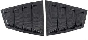 img 4 attached to Subaru WRX STi 2015-2020 2021 Back Side Window Scoop Louvers Cover ABS 2PCS (Carbon Fiber Grain) - Enhanced Performance and Style