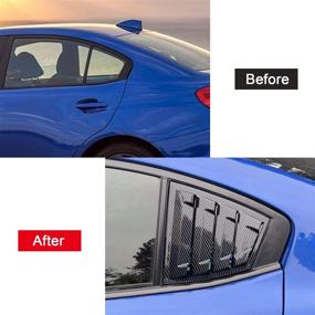 img 3 attached to Subaru WRX STi 2015-2020 2021 Back Side Window Scoop Louvers Cover ABS 2PCS (Carbon Fiber Grain) - Enhanced Performance and Style