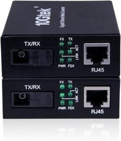 img 4 attached to 🔌 Gigabit Ethernet Fiber Media Converters - Pair of 10/100/1000M RJ45 to 1000M Bi-Directional Single-Mode SC Fiber, 20KM Reach - by ipolex