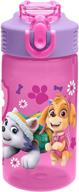 🐾 reusable plastic water bottle featuring paw patrol characters - rubble, chase, skye & everest логотип