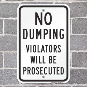 img 1 attached to 🚫 SmartSign Occupational Health & Safety Products - "No Dumping Offenders Prosecuted