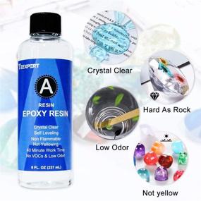 img 2 attached to Crystal Clear 16OZ Epoxy Resin Kit for DIY Jewelry, Crafts, Art - Coating Wood, Casting, Easy Cast Resin - Includes Bonus: 4 Sticks, 2 Graduated Cups, 2 Pairs of Gloves, and Detailed Instructions