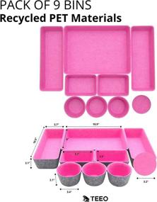 img 2 attached to Efficiently Organize with Teeo Felt Drawer Organizer Container Caddy Jewelry Tray Makeup Storage Organizers