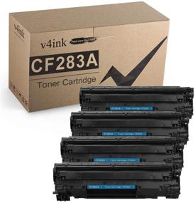 img 4 attached to 🖨️ V4INK Compatible CF283A Toner Cartridge - HP 83A Replacement (4 Pack) for MFP M127fw M127fn M125nw M201dw M201n M225dn M225dw M125a Series Printer (Black)