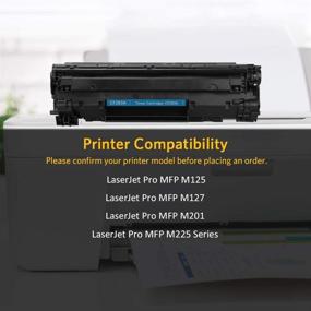 img 3 attached to 🖨️ V4INK Compatible CF283A Toner Cartridge - HP 83A Replacement (4 Pack) for MFP M127fw M127fn M125nw M201dw M201n M225dn M225dw M125a Series Printer (Black)