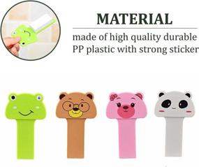 img 2 attached to 🚽 Colorful Cartoon Toilet Seat Lifters - Self-Adhesive Handles for a Hygienic Touch-Free Experience - Kid-Friendly and Portable Bathroom Accessory Set