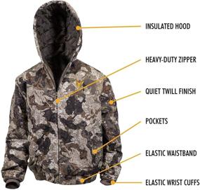 img 3 attached to 🧥 Youth Insulated Twill Camo Hunting Jacket - Hot Shot, Cotton Shell, for Cold Weather Bird and Deer Hunting