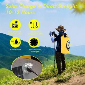 img 1 attached to 🎒 Amazeus 20L Waterproof Dry Bag with Bluetooth Speaker & Solar Light | Roll Top Sack for Kayaking, Beach, Boating, Hiking & Camping