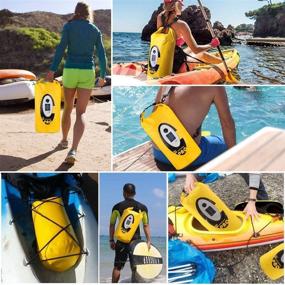 img 3 attached to 🎒 Amazeus 20L Waterproof Dry Bag with Bluetooth Speaker & Solar Light | Roll Top Sack for Kayaking, Beach, Boating, Hiking & Camping
