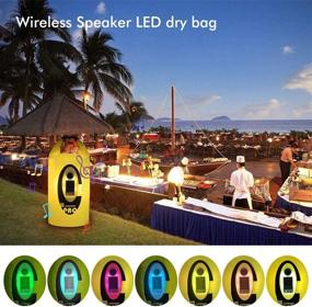 img 2 attached to 🎒 Amazeus 20L Waterproof Dry Bag with Bluetooth Speaker & Solar Light | Roll Top Sack for Kayaking, Beach, Boating, Hiking & Camping