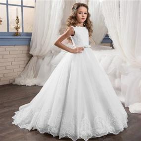 img 3 attached to 👗 Stunning Secquin Pageant Birthday Communion Dresses for Girls: Unforgettable Style and Elegance in Girls' Clothing