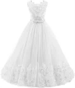 img 1 attached to 👗 Stunning Secquin Pageant Birthday Communion Dresses for Girls: Unforgettable Style and Elegance in Girls' Clothing