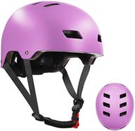 skateboard bike helmet: adjustable ventilation & removable liners for multi-sport use - kids, youth, adult sizes logo