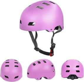 img 3 attached to Skateboard Bike Helmet: Adjustable Ventilation & Removable Liners for Multi-Sport Use - Kids, Youth, Adult Sizes