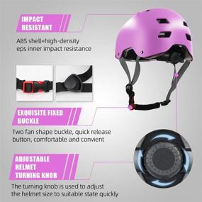 img 1 attached to Skateboard Bike Helmet: Adjustable Ventilation & Removable Liners for Multi-Sport Use - Kids, Youth, Adult Sizes