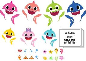 img 4 attached to EKOI Iron on Decals: Baby Shark Matching Tees Silhouette Vinyl Patches for Family Shirts - Perfect for Vacation, Birthday Party Clothing for Girls and Boys