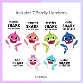 img 2 attached to EKOI Iron on Decals: Baby Shark Matching Tees Silhouette Vinyl Patches for Family Shirts - Perfect for Vacation, Birthday Party Clothing for Girls and Boys