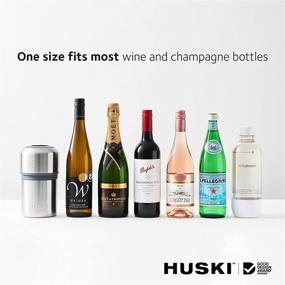 img 2 attached to 🍾 Винный охладитель Huski: Беспрецедентное ледяное охлаждение для вина, идеально для 6 часов хранения холодом, награжденный дизайн, подходит для бутылок шампанского. Получите свой сегодня! (Из нержавеющей стали)