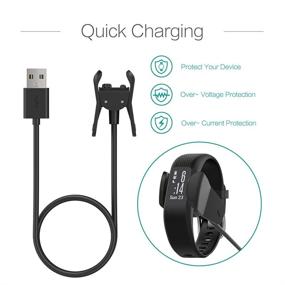 img 3 attached to 🔌 TUSITA USB Charging Cable (100cm) - Compatible with Garmin Vivosmart 3 - Essential Fitness Activity Tracker Accessories