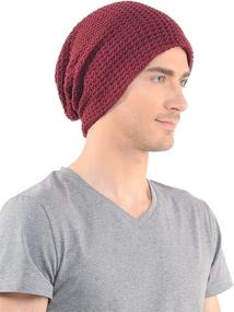 img 3 attached to FORBUSITE Oversized Slouchy Long Knit Beanie Cap for Summer and Winter Seasons