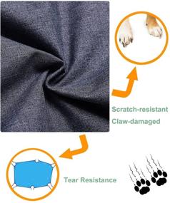 img 3 attached to 🐾 AMOFY Dog Seat Cover for Car Back Seat: Machine Washable, Scratch-Proof, Waterproof, Non-Slip Protector for Cars, Trucks, SUVs